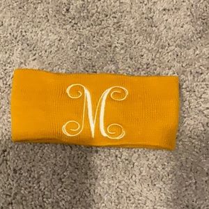 Mustard yellow ear warmer